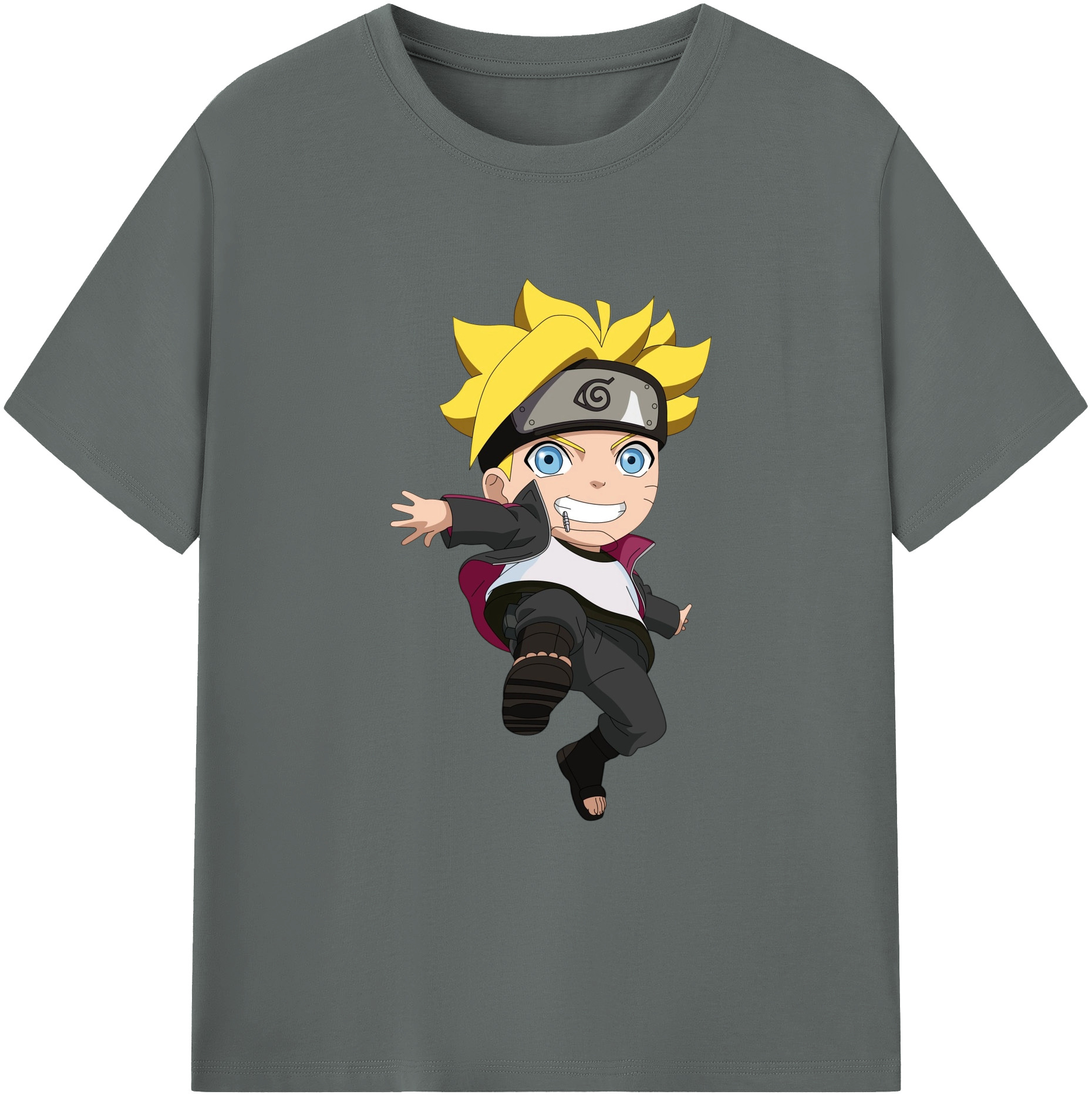 （画像用） NARUTO -ナルト- うずまき ボルト Uzumaki Boruto 綿100％ メンズ半袖Tシャツ｜肌触りやわらか＆通気性